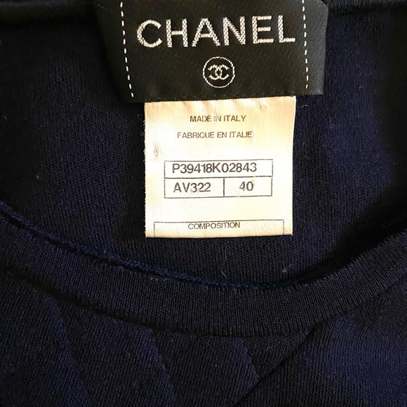 Chanel Navy Blue CC Quilted Dress - Picture 15 of 16